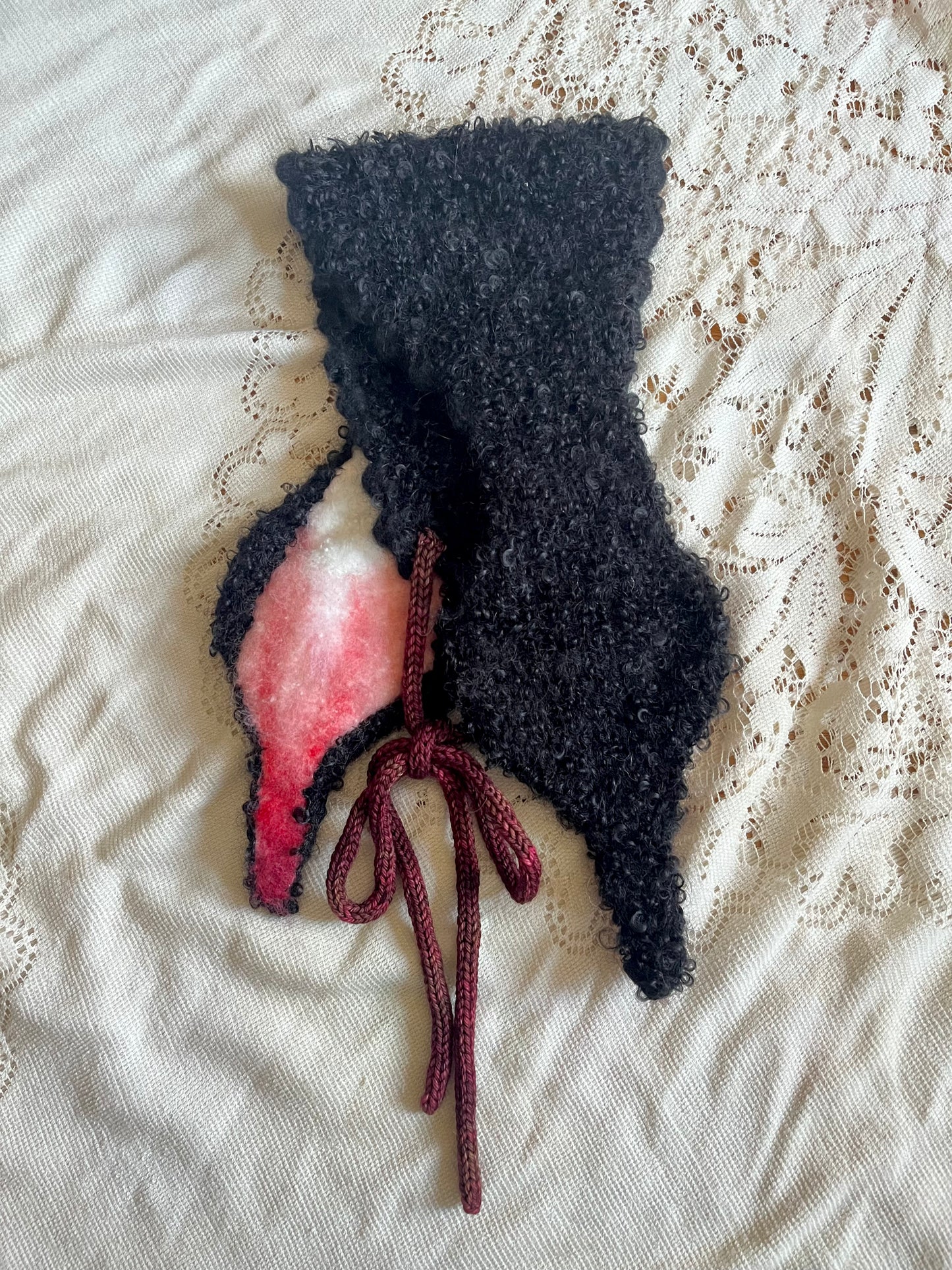 lamb ear bonnet - kuro