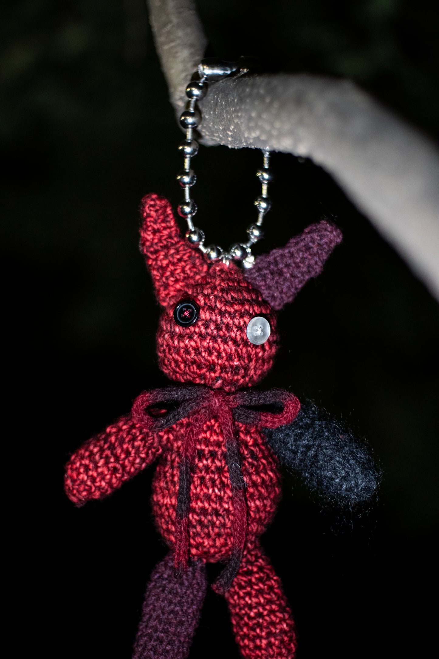ragdoll bunny charm (red)
