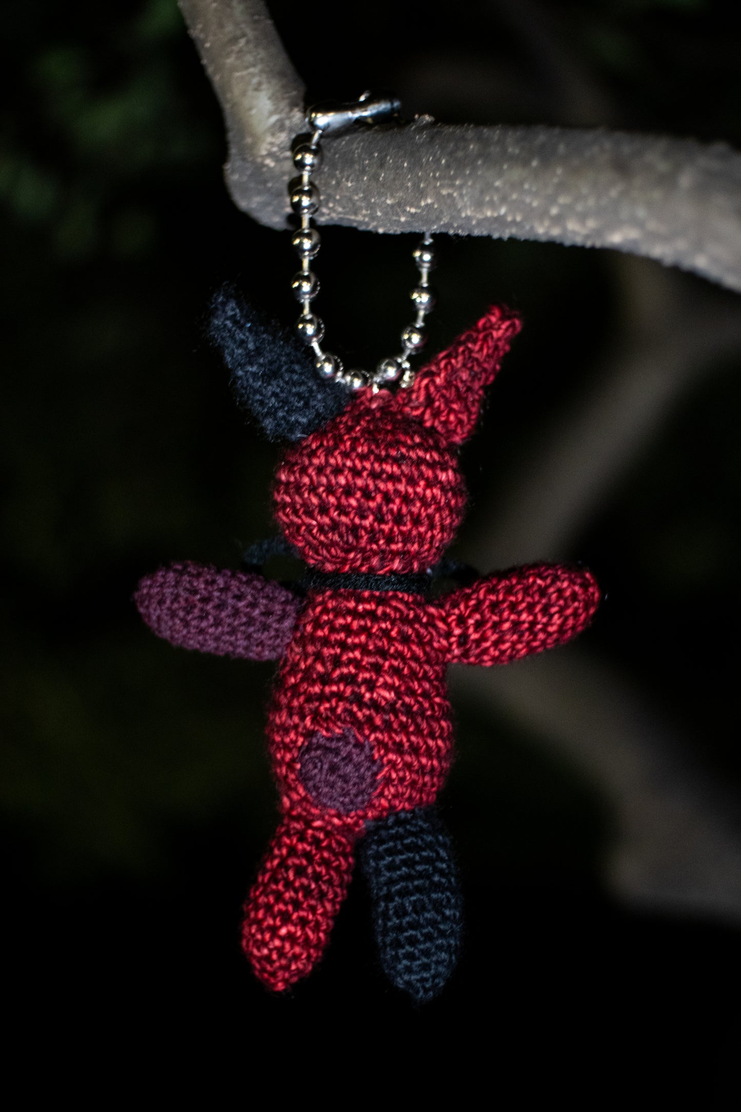 ragdoll bunny charm (red)